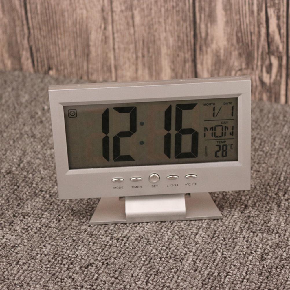 Battery Operated World Time Snooze Creative Alarm Large Screen Modern Digital Clock for Home