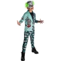 Bristol Novelty Boys Doctor Death Costume (Turquoise/Black/Red) (5-6 Years)