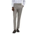 Burton Mens Pow Checked Skinny Suit Trousers (Grey) (28R)