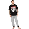 Marvel Mens Superhero Pyjama Set (Black/Grey) (XL)