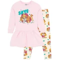 Paw Patrol Girls Skye Sweater Dress & Leggings Set (Pink) (6-7 Years)