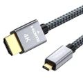 Braided Ultra Thin Micro HDMI Cable 4K 60Hz Micro HDMI to HDMI Adapter for for Hero 7 Black Hero 6 5 4 Sony A6000 A6300 Camera Nikon B500 Yoga 3 Pro etc