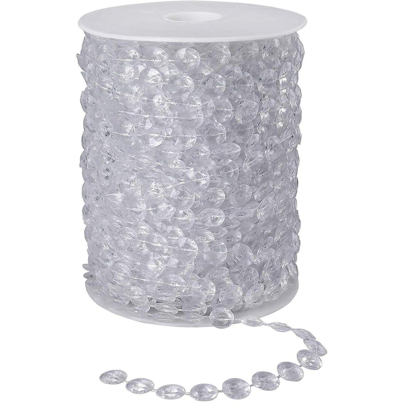 Crystal Bead Garland 30 Meters Crystal Diamond Garland Acrylic Bead Rolls For Wedding Diy Gifts Parties Curtains Decor
