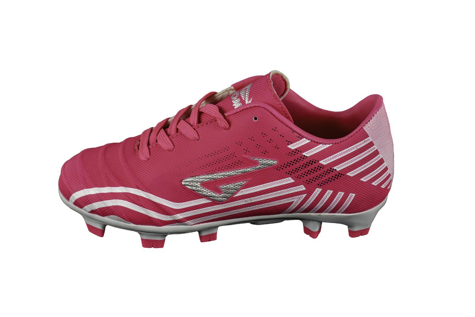 Nomis Prodigy Junior FG Boots - Pink / White / Silver - US Kid's Size 12C