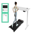 Advwin140cm Electric Standing Desk & Walking Pad Treadmill Exercise Setup