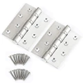 【Sale】304 Flat Pin Hinge Spring 2Pack 100mm Folding Butt Door Cabinet Hinges Folding Furniture Hardware