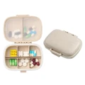 Pill Box Medicine Organizer Dispenser Box Case Travel Tablet Container Holder Beige