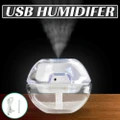 【Sale】USB Air Humidifier Ultrasonic LED Crystal Nightlights Mist Diffuser Purifier