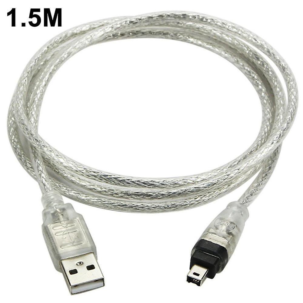 Cable Usb Male To Firewire Plug To Mini 4-pin To Firewire Adaptor For Peripheral Devices That Are Compatible Only With This Type Of Adaptor