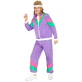 80s Purple Tracksuit Mens Costume