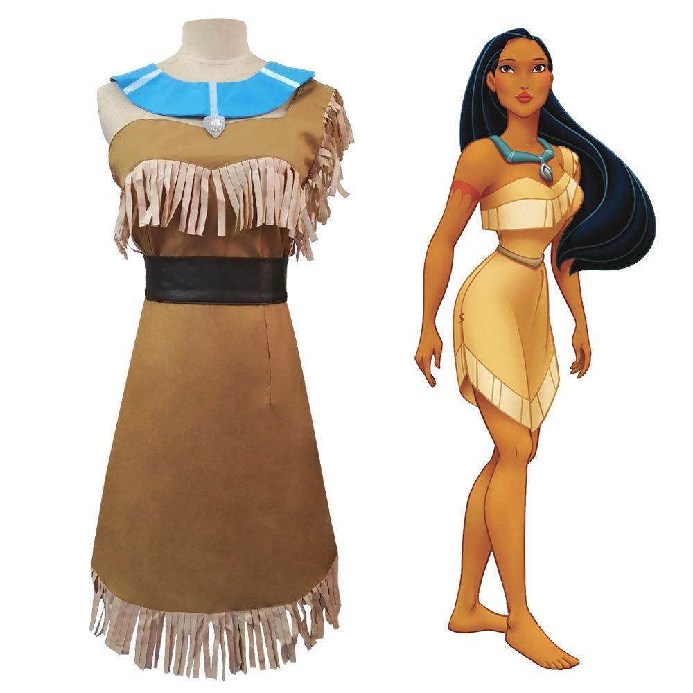 Women Pocahontas Native American Indian Wild Fancy Dress Party Cosplay Costume (Size:XXL)