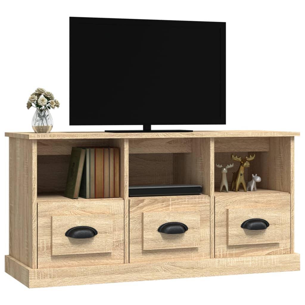 TV Cabinet Sonoma Oak 100x35x50 cm Engineered Wood vidaXL