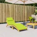 Sun Lounger Cushion Bright Green 186x58x3cm Oxford Fabric vidaXL