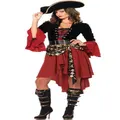 Ladies Pirate Wench Caribbean Buccaneer Fancy Dress Party Costume (Size:M)