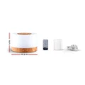 【Sale】Aroma Diffuser Aromatherapy LED Night Light Air Humidifier Purifier Round Light Wood Grain 500ml Remote Control