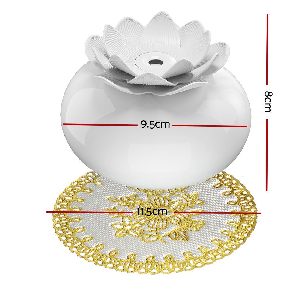 【Sale】Aromatherapy Diffuser Aroma Ceramic Essential Oils Air Humidifier Lotus
