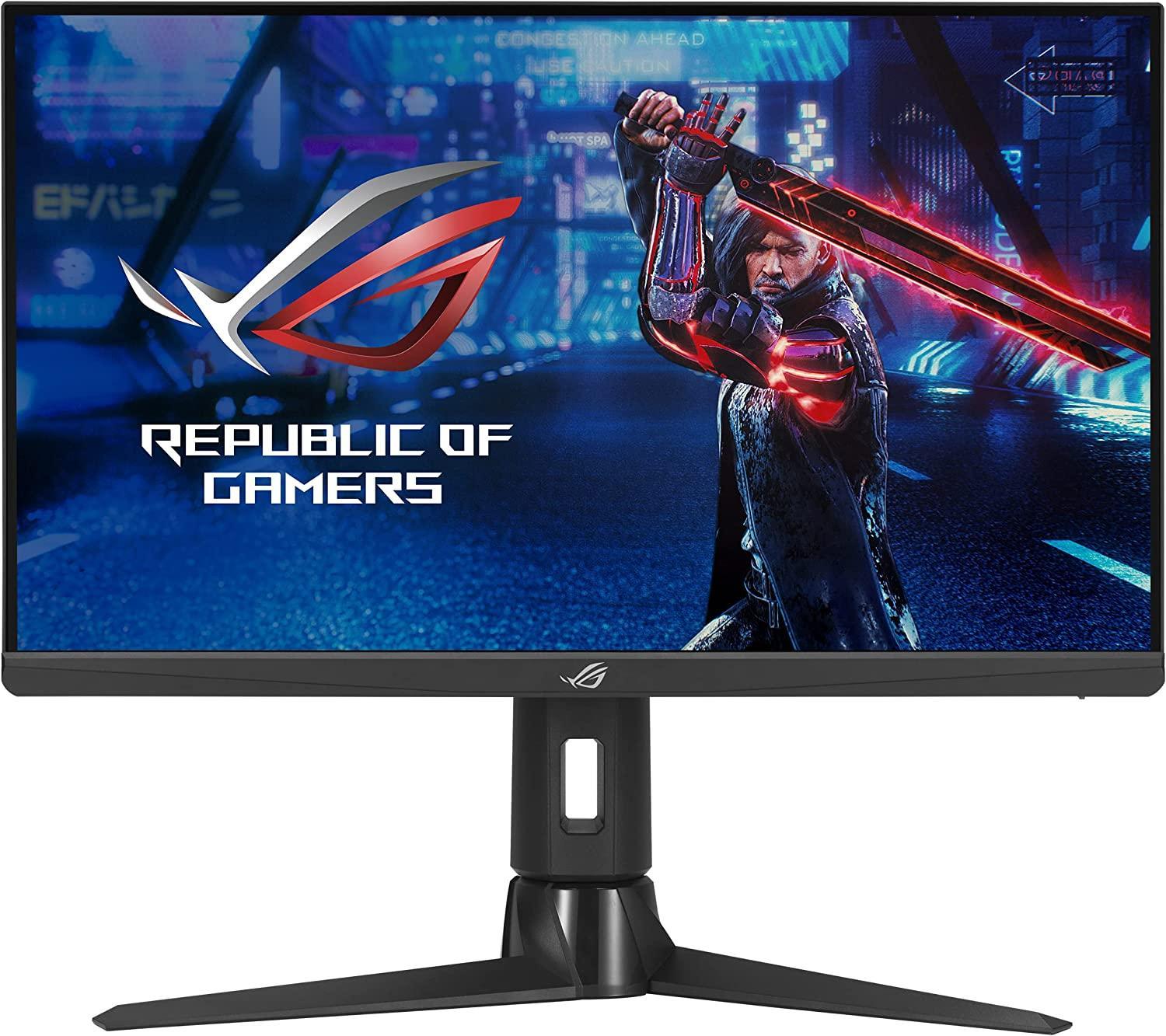ASUS ROG Strix 24.5” 1080P HDR Gaming-Monitor (XG259CM) - Full HD, Fast IPS, 240Hz, 1ms, Extreme Low Motion Blur Sync, G-Sync compatible-KVM-support, Tripod socket for Webcam, USB Type-C, DisplayPort