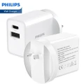 Philips 20W USB-C Type C PD Fast Charger Wall Adapter Plug For iPhone Android DLP4342