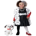 Dalmatian Diva Cruella Movie Story Book Week Toddler Girls Costume