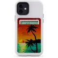 1 Card Slot Wallet Adhesive AddOn, Paper Leather, Palm Tree Sunset