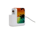 30W Wall Charger Wrap (125mm x 30mm), Paper Leather, Palm Tree Sunset