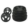 25kg x 2 Rubber Coated Cast Iron Olympic Weight Plate - Commercial Grade