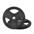 20kg x 2 Rubber Coated Cast Iron Olympic Weight Plate - Commercial Grade