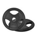 10kg x 2 Rubber Coated Cast Iron Olympic Weight Plate - Commercial Grade