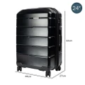 【Sale】Olympus Artemis 24in Hard Shell Suitcase ABS+PC Jet Black