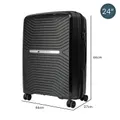 Olympus Astra 24in Lightweight Hard Shell Suitcase - Obsidian Black