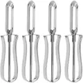 4 Pcs Stainless Steel Rotary Kitchen Vegetable Peeler For Potatoes Carrots Apples Fruit Carrot Cucumber With Ergonomic Safety And Control Handle