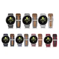 Denim & Leather Watch Straps Compatible with the Nokia Activite - Pop, Steel & Sapphire