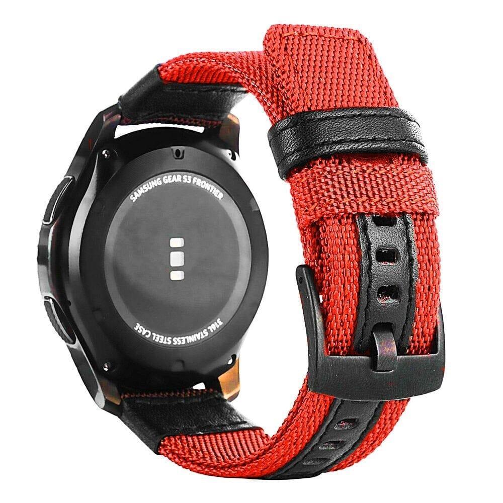 Nylon and Leather Watch Straps Compatible with Kogan Hybrid+ Smart Watch