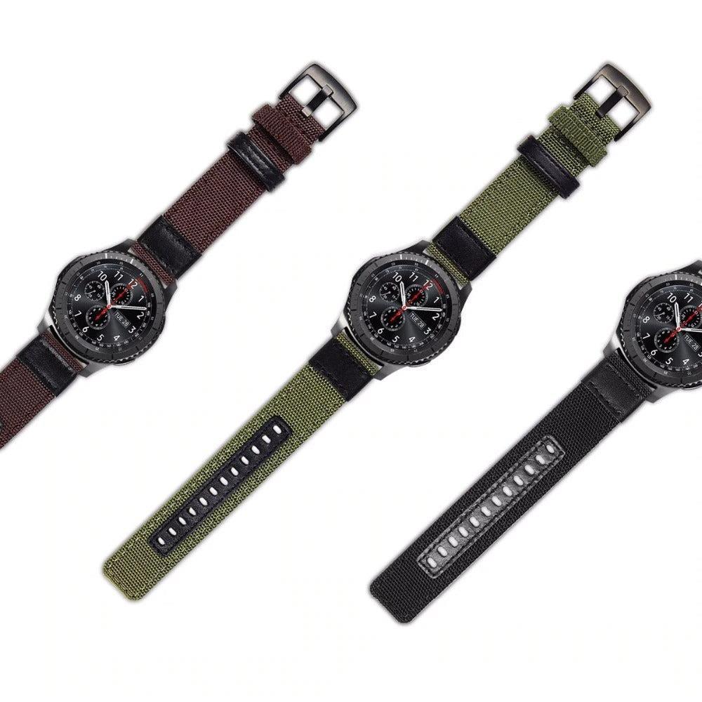 Nylon and Leather Watch Straps Compatible with Fitbit Sense