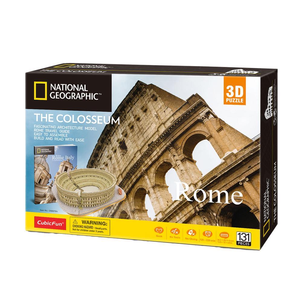 131pc National Geographic 34.3cm Rome The Colosseum 3D Puzzle Kids Play Toy 8y+