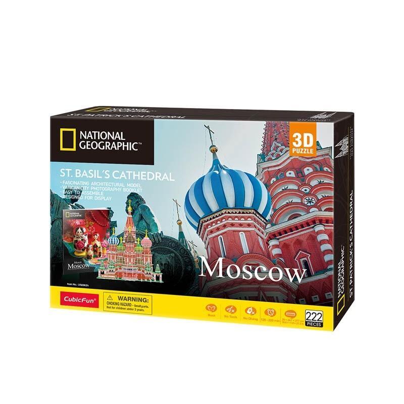 222pc National Geographic Moscow St. Basil's Cathedral 3D Puzzle Kids Toy 8+