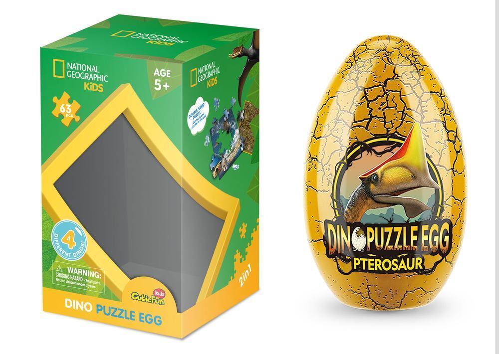 63pc National Geographic 18x24cm Jigsaw Dino Puzzle Egg Tin Assorted Kids Toy 5+