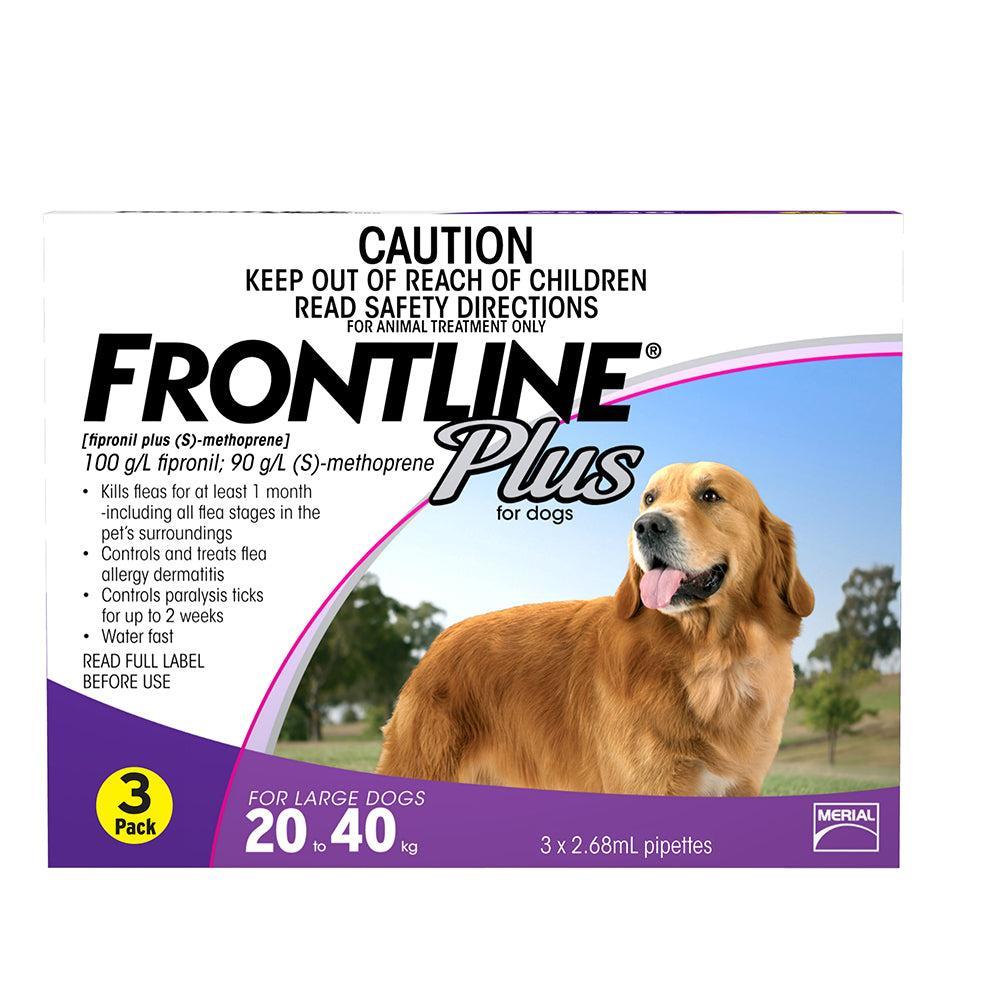Frontline Plus Dog 20-40Kg Lge 3'S Purple