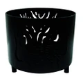 Wildtrak 35x31cm Iron Outdoor/Garden Fire Basket Pattern Portable Warmer Black