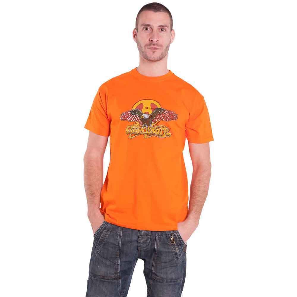 Aerosmith T Shirt Eagle Band Logo new Official Unisex Orange