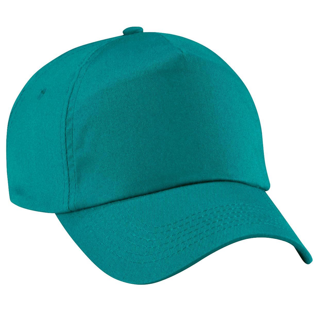 Beechfield Unisex Plain Original 5 Panel Baseball Cap (Emerald) (One Size)