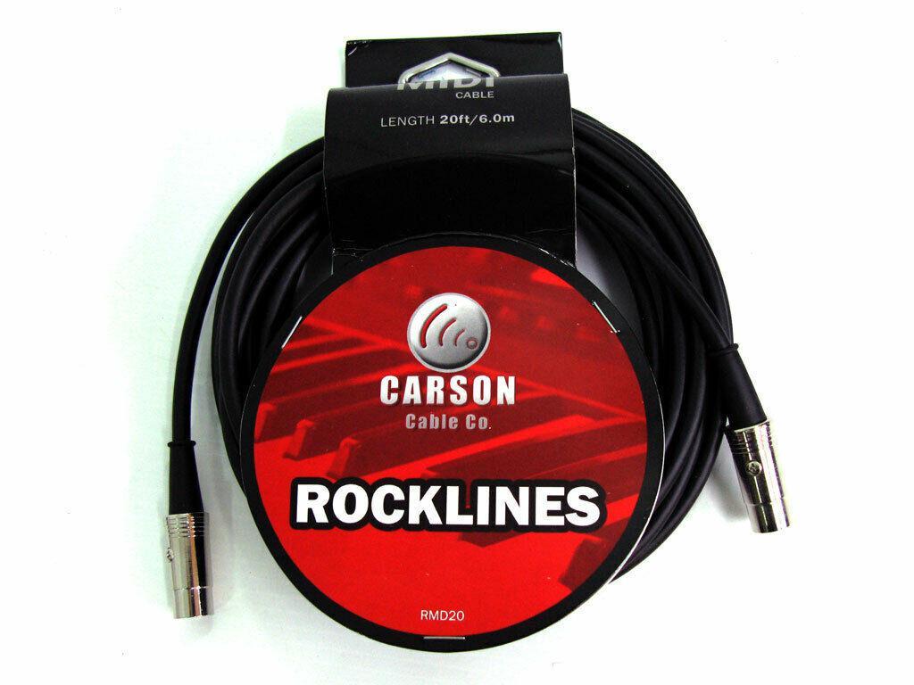 Carson Rocklines Midi Cable 20 Foot Midi Cable
