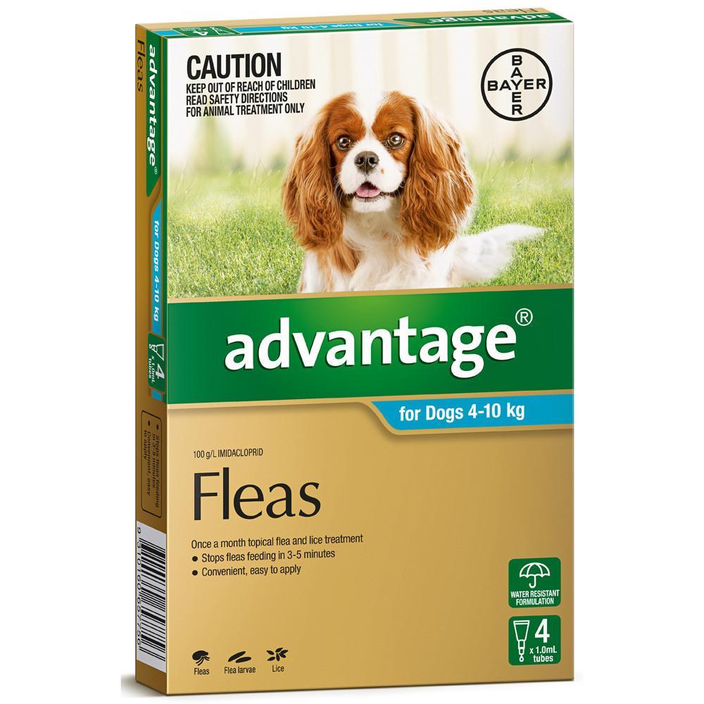 Advantage Fleas for Dogs 4 - 10kg - 4 Pack
