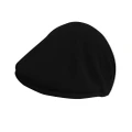 KANGOL 504 Wool Ivy Cap Mens Warm Winter Flat Classic Hat - Black - XL