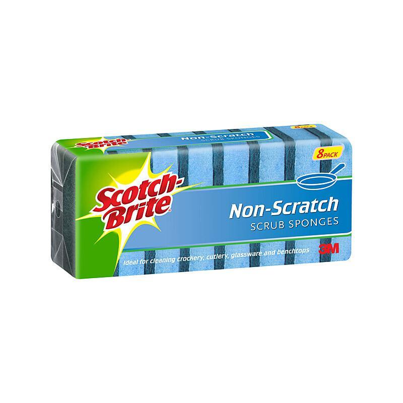 SCOTCH-BRITE Scrub Sponge Non-Scratch Pack of 8