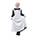 Bristol Novelty Girls Victorian Maid Costume (White/Black) (One Size)