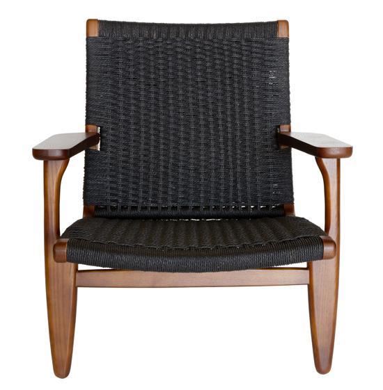 Replica Hans Wegner CH25 Easy Chair | Walnut & Black
