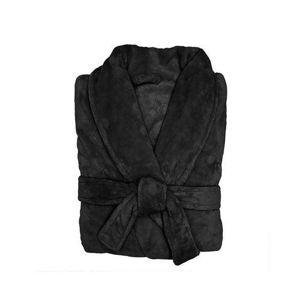 Bambury Microplush Robe Large Or Extra Large - Black