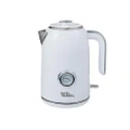 Davis & Waddell 1.7L Electric Kettle Stainless Steel 2200W Water Heater Jug Hot Cuppa- White