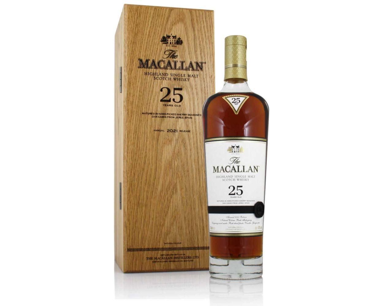 The Macallan Sherry Oak 25 Year Old 2021 Release Scotch Whisky 700ml